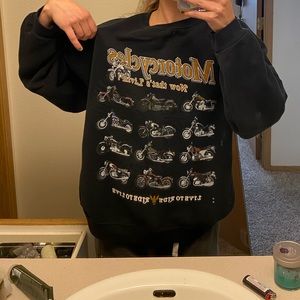 Vintage Motorcycle Sweatshirt (Unisex)